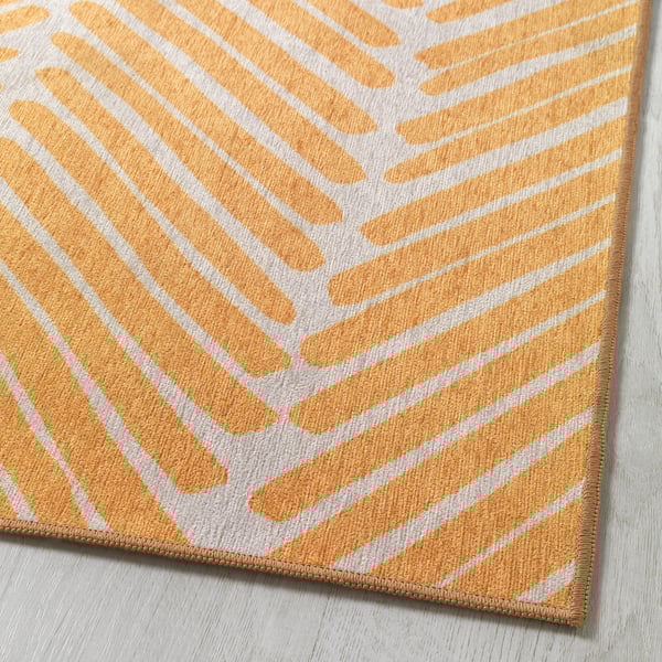 Omtanksam Rug Flatwoven Yellow Light Grey Ikea