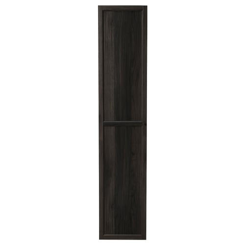 A black OXBERG cabinet with two panel doors, made of fibreboard, featuring a sleek and stylish design.