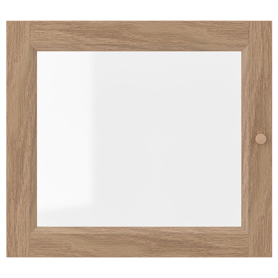 OXBERG glass door, oak effect, 40x35 cm IKEA