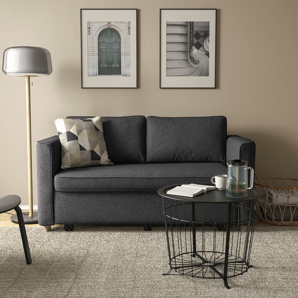 PÄRUP 2-seat sofa-bed, Gunnared dark grey