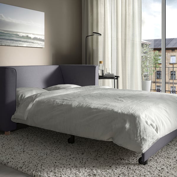 PÄRUP 2-seat sofa-bed, Vissle grey