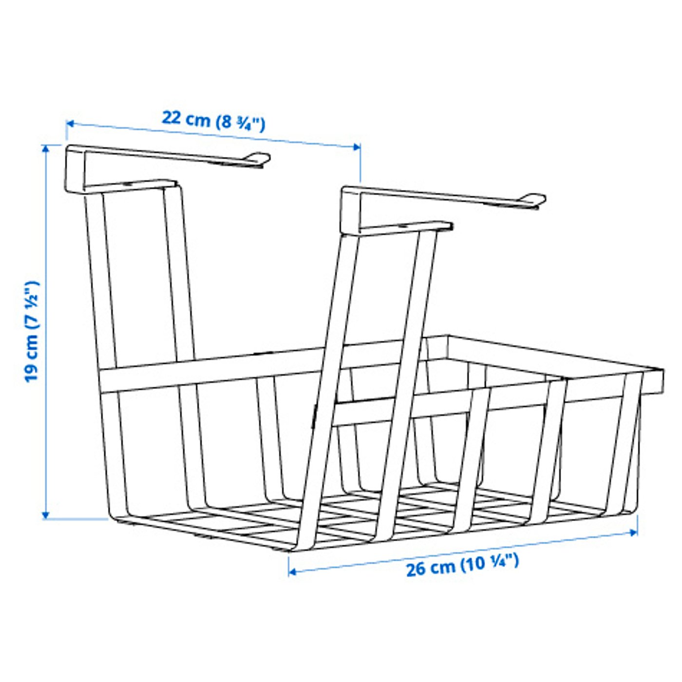 PÅLYCKE clip-on basket, 22x26x19 cm - IKEA