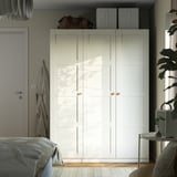 PAX / BERGSBO Wardrobe combination, white/white, 150x60x201 cm