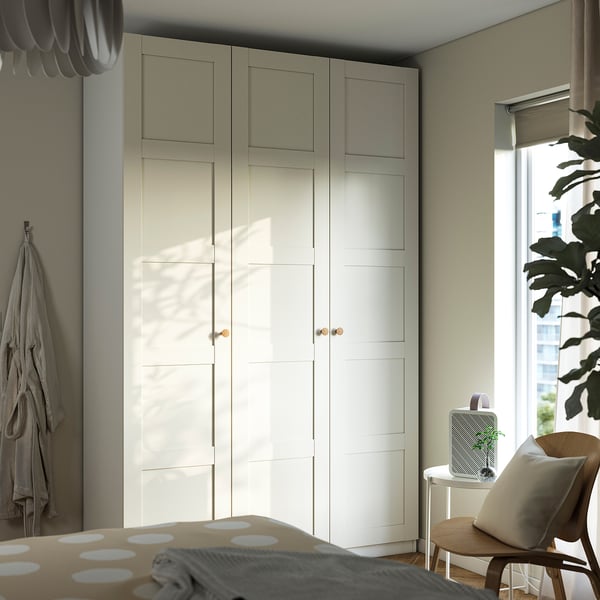PAX / BERGSBO Wardrobe combination, white/white, 150x60x236 cm
