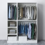 PAX / BERGSBO Wardrobe combination, white/white, 150x60x201 cm