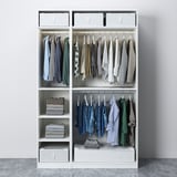 PAX / BERGSBO Wardrobe combination, white/white, 150x60x236 cm
