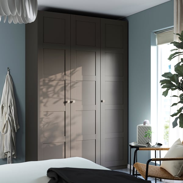 PAX / BERGSBO Wardrobe, dark grey/dark grey, 150x60x236 cm