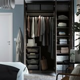 PAX / BERGSBO Wardrobe, dark grey/dark grey, 150x60x236 cm