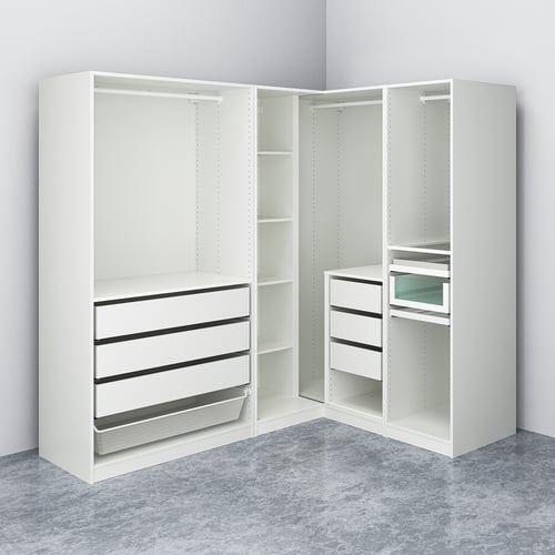 PAX Corner wardrobe white IKEA