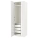Option: PAX / FARDAL Wardrobe combination, high-gloss/white, 75x60x236 cm