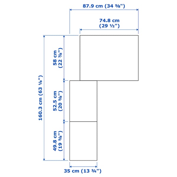 PAX / FLISBERGET Corner wardrobe, white/light beige, 161/88x236 cm