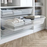 PAX / FLISBERGET Wardrobe combination, white/light beige, 150x60x236 cm