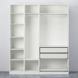 PAX / FLISBERGET Wardrobe, white/light beige, 200x60x236 cm