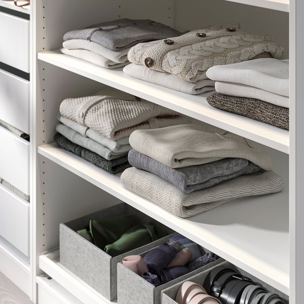PAX / FLISBERGET Wardrobe, white/light beige, 100x60x236 cm