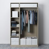 PAX / FORSAND Wardrobe combination, grey-beige/grey-beige, 150x60x236 cm