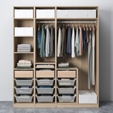 PAX / FORSAND Wardrobe combination, white stained oak effect/white stained oak effect, 200x60x236 cm
