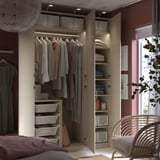 PAX / FORSAND Wardrobe, grey-beige/grey-beige, 150x60x236 cm
