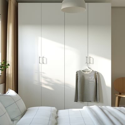 PAX / FORSAND Wardrobe, white/white, 200x60x236 cm