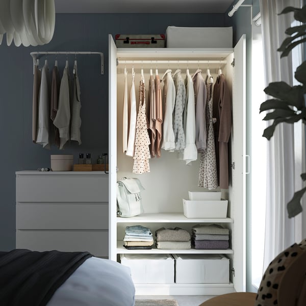 PAX / FORSAND Wardrobe, white/white, 100x60x201 cm