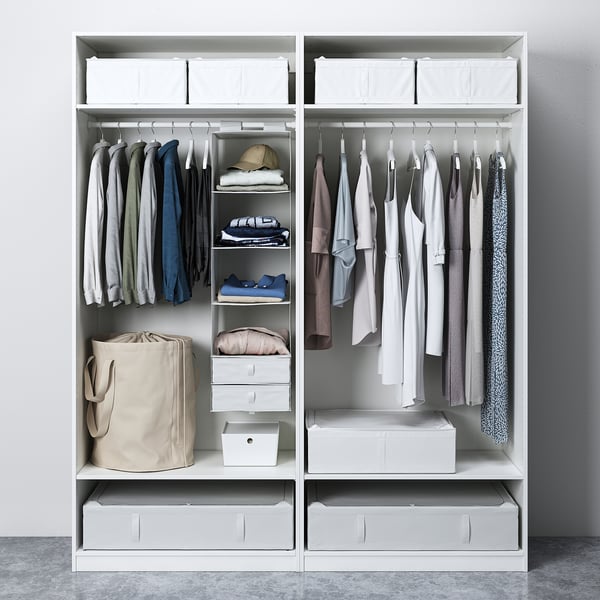 PAX / FORSAND Wardrobe, white/white, 200x60x236 cm