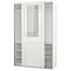 Option: PAX / GRIMO Wardrobe with sliding doors, white/clear glass white, 150x66x236 cm