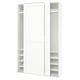 Option: PAX / GRIMO Wardrobe with sliding doors, white/white, 150x43x236 cm