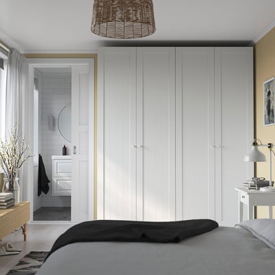 PAX / GULLABERG Wardrobe combination, white/white, 200x60x236 cm
