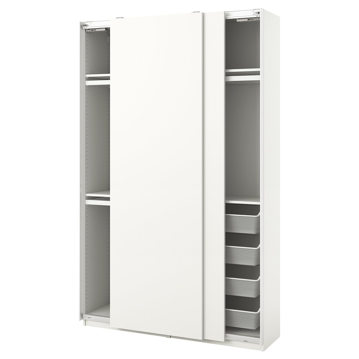 PAX / HASVIK Wardrobe combination, white, 150x44x236 cm IKEA
