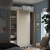 PAX / HASVIK Wardrobe, grey-beige/grey-beige, 150x66x201 cm