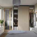 PAX / HASVIK Wardrobe, grey-beige/grey-beige, 200x66x236 cm