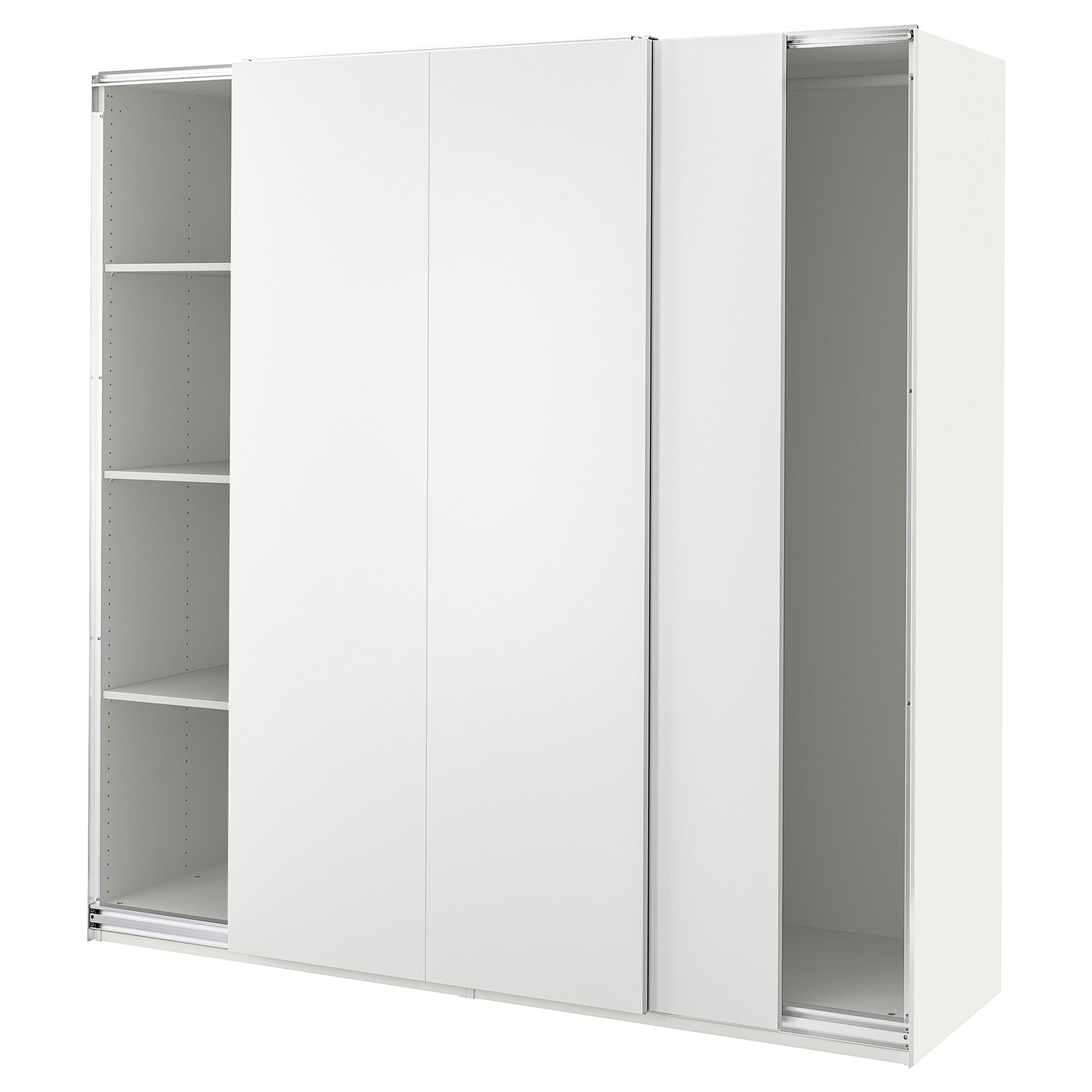 PAX / HASVIK wardrobe, white/white, 200x66x201 cm - IKEA