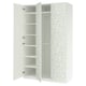 Option: PAX / LINNABERG Wardrobe combination, white/patterned, 150x58x236 cm