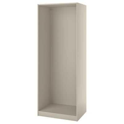 PAX Wardrobe frame, grey-beige, 75x58x201 cm