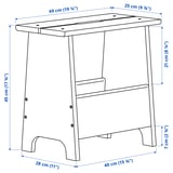 PERJOHAN Stool with storage, pine