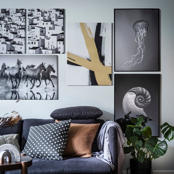 PJÄTTERYD Picture, Wild horses, 70x50 cm