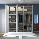 PLATSA Wardrobe with 8 doors, white/Fonnes white, 200x57x221 cm