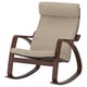 POÄNG Rocking-chair, brown/Hillared beige