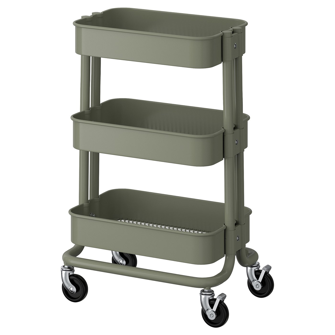 RÅSKOG trolley, grey-green, 28x38x61 cm - IKEA