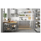 RIMFORSA Work bench, stainless steel/bamboo, 120x63.5x92 cm