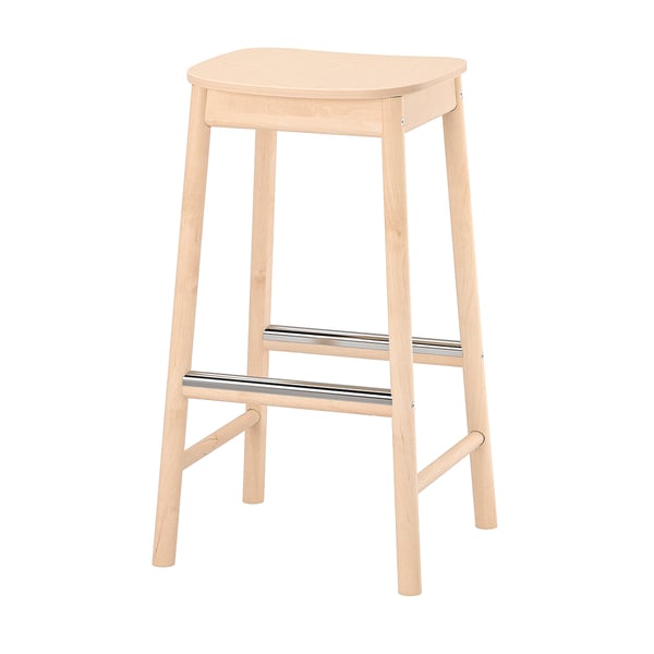 RÖNNINGE Bar stool, birch, 75 cm