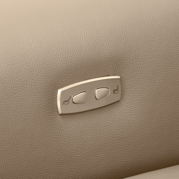 RULLERUM 3-seat sofa w 2 electric recliners, Grann/Bomstad beige