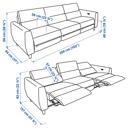 Illustration with measurements for the product: RULLERUM.