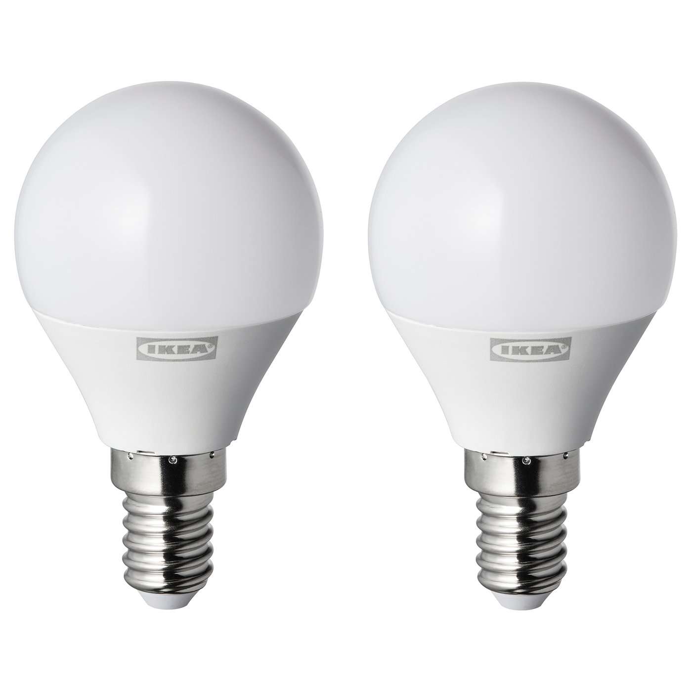 Ryet Led Bulb E14 250 Lumen Globe Opal White 2 Pieces Ikea