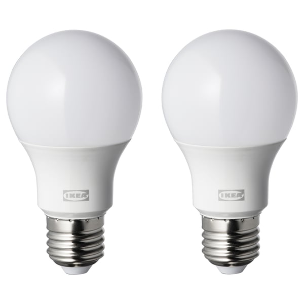 RYET LED bulb E27 806 lumen globe opal white IKEA