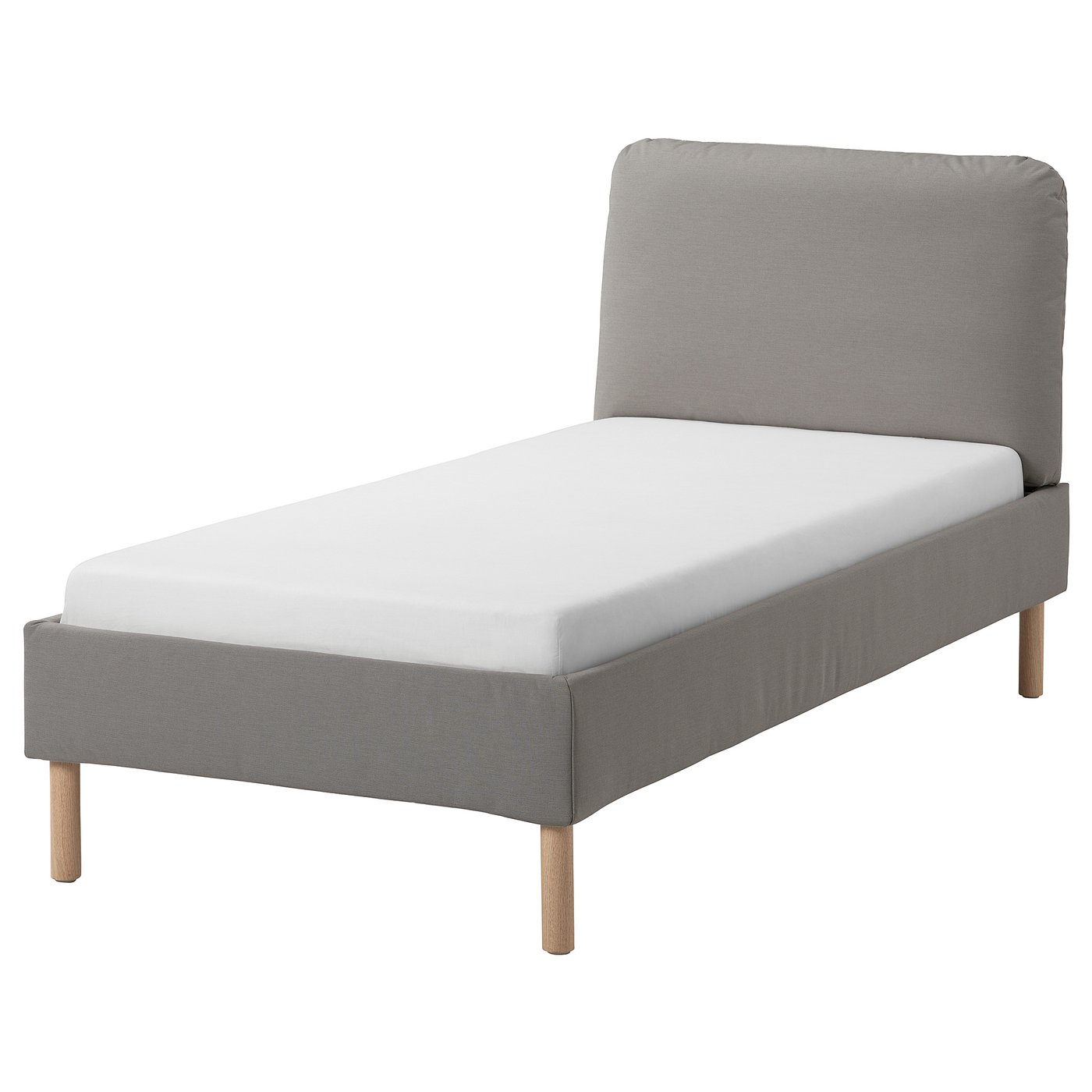 SAGESUND upholstered bed frame, Diseröd brown/Lönset, 90x200 cm IKEA