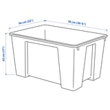 SAMLA Box, transparent, 78x56x43 cm/130 l