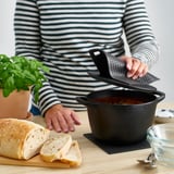 SANDVIVA Pot holder, silicone/dark grey, 18x18 cm