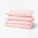 SCHERSMIN Duvet cover and 2 pillowcases, pale pink, 200x200/50x80 cm