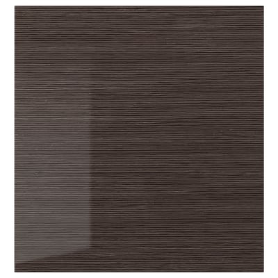 SELSVIKEN Door, patterned high gloss brown, 60x64 cm