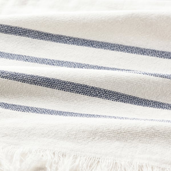 SIESJÖN Bath towel, white/blue stripe, 70x140 cm